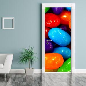 Fototapeta na dvere - farebné bonbóny (95x205cm)