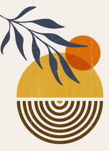 Ilustrácia Abstract Sun print boho minimalist, Tolchik