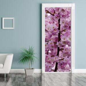Fototapeta na dvere - kvety jablone (95x205cm)