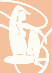 Ilustrácia Pictufy Studio Woman Line Peach Fuzz, Pictufy Studio, (30 x 40 cm)