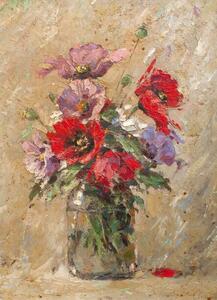 Ilustrácia Oil painting - flowers in the vase, Slavica, (30 x 40 cm)
