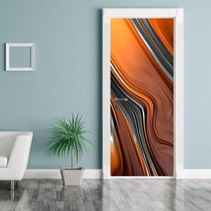 Fototapeta na dvere - oranžová abstrakcia (95x205cm)