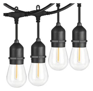 LED Vonkajšia dekoračná reťaz 20xE27/1W/230V 20 m IP65 čierna
