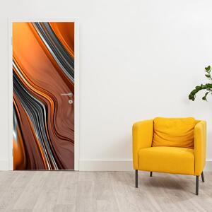 Fototapeta na dvere - oranžová abstrakcia (95x205cm)