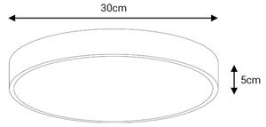 LED Stmievateľné stropné svietidlo LED/30W/230V 3000-6500K pr. 30 cm čierna + DO