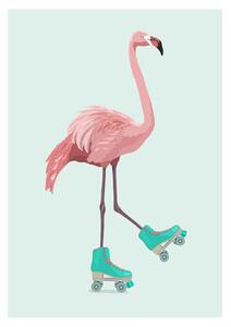 Ilustrácia Flamingogo, ByKammille, (30 x 40 cm)