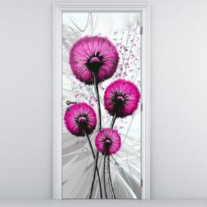 Fototapeta na dvere - abstraktná ružová púpava (95x205cm)