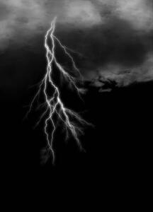 Umelecká fotografie Lightning streaks on gloomy cloudy darkness, The-Vagabond, (30 x 40 cm)