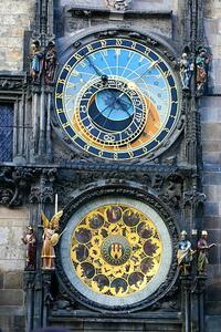 Umelecká fotografie Astronomic clock in Prague, narcisa, (26.7 x 40 cm)