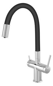 Trojcestná drezová batéria Novaservis Ferro Filtrata chróm BFT41B