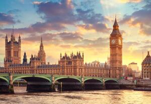 Umelecká fotografie The Big Ben in London and the House of Parliament, mammuth, (40 x 26.7 cm)