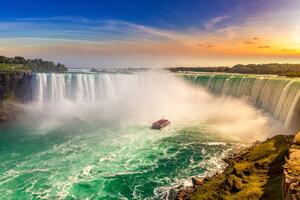 Umelecká fotografie Niagara Falls, Horseshoe Falls, bloodua, (40 x 26.7 cm)