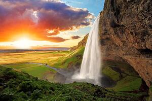 Umelecká fotografie Waterfall, Iceland - Seljalandsfoss, TomasSereda, (40 x 26.7 cm)