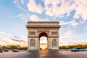 Umelecká fotografie Arc de Triomphe at sunrise, Paris, France, Alexander Spatari, (40 x 26.7 cm)