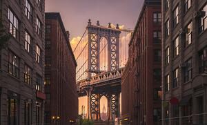 Umelecká fotografie Manhattan Bridge, NYC, samfotograf, (40 x 24.6 cm)