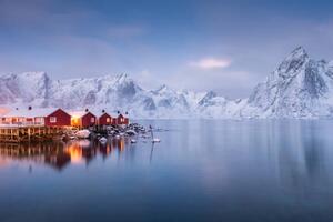 Umelecká fotografie Village Hamnoy Lofoten Islands Norway., ProPIC, (40 x 26.7 cm)