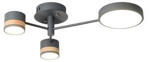 Toolight - LED stropná lampa 3-ramenná APP210-3CPR + diaľkové ovládanie, šedá-hnedá, OSW-08472
