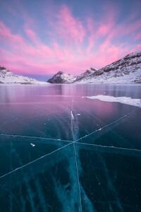 Umelecká fotografie Frozen Lake Bianco, Bernina Pass, Switzerland, Roberto Moiola / Sysaworld, (26.7 x 40 cm)