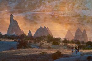 Umelecká fotografie Sunset image of the rock formations, Izzet Keribar, (40 x 26.7 cm)
