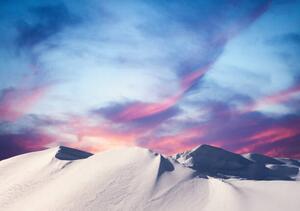 Umelecká fotografie Winter Sunset In The Mountains, borchee, (40 x 26.7 cm)