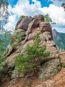 Umelecká fotografie High forest rocks for advanced hiking, Vadim Serebrenikov, (30 x 40 cm)