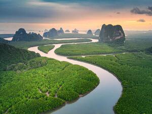 Umelecká fotografie Beautiful landscape Phangnga bay, unseen view, Jackyenjoyphotography, (40 x 30 cm)