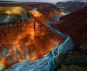 Umelecká fotografie Red Mountain Grand Canyon, Yuhan Liao, (40 x 35 cm)