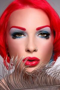 Umelecká fotografie Redhead covergirl, olgaecat, (26.7 x 40 cm)