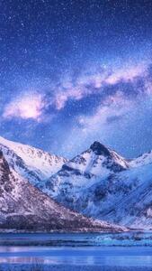 Umelecká fotografie Scenic view of snowcapped mountains against, TSHEPO Tladi tt48 / 500px, (22.5 x 40 cm)