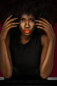 Umelecká fotografie Clean & Serene Black Lady With, Phil Halfmann, (26.7 x 40 cm)