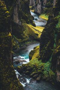 Umelecká fotografie Fjadrargljufur Canyon In Iceland, borchee, (26.7 x 40 cm)