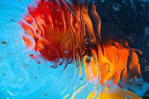 Umelecká fotografie Red, orange, blue, yellow colorful abstract, Alexander Shapovalov, (40 x 26.7 cm)