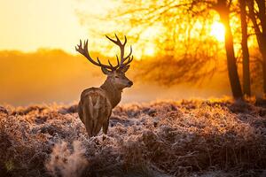 Umelecká fotografie Red deer, arturasker, (40 x 26.7 cm)