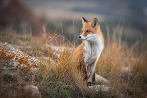 Fotografia Fox of Baikal,Russia,Full length of red, Roman Bevzenko / 500px, (40 x 26.7 cm)