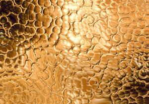 Ilustrácia Gold Yellow Bubble Pattern Glittering Background, oxygen