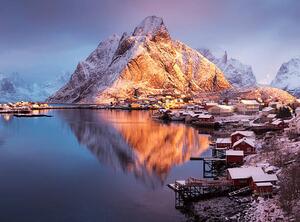 Umelecká fotografie Winter in Reine, Lofoten Islands, Norway, David Clapp, (40 x 30 cm)