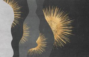 Ilustrácia Abstract golden art. Rich texture. Modern, Luzhi Li, (40 x 26.7 cm)