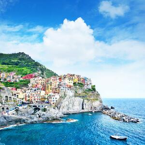 Umelecká fotografie Manarola town in Cinque Terre, Italy, alxpin, (40 x 40 cm)
