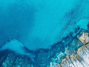 Umelecká fotografie Clear blue sea and rocks, pixelfit, (40 x 30 cm)