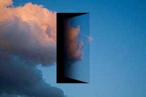 Ilustrácia View of the sky with a doorway in it., Maciej Toporowicz, NYC, (40 x 26.7 cm)