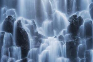 Umelecká fotografie Details of Waterfall, Ramona Falls, TerenceLeezy, (40 x 26.7 cm)