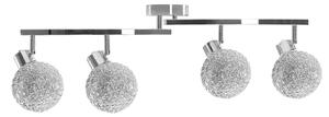 Toolight - Stropná lampa závesná kovová 4xE27 60W APP673-4C, chrómová, OSW-05643
