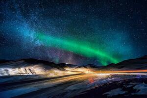 Umelecká fotografie Aurora Borealis, Iceland, Arctic-Images, (40 x 26.7 cm)