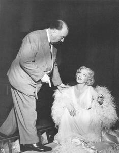 Fotografia On The Set, Alfred Hitchcock And Marlene Dietrich