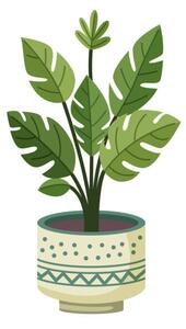Ilustrácia Monstera plant in a pot, Yuliia Sydorova, (40 x 40 cm)