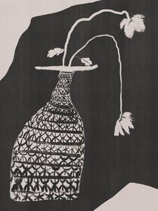 Ilustrácia Monochrome Vase Still Life, Little Dean, (30 x 40 cm)