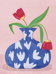 Ilustrácia Tulpe in vase, Raissa Oltmanns, (30 x 40 cm)