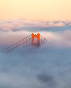 Umelecká fotografie Golden Gate Bridge, Zeyu Wang, (30 x 40 cm)