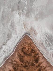 Fotografia Triangular shaped land mass at the, Abstract Aerial Art