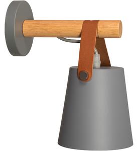 Toolight - Kovová nástenná lampa na pásku APP468-1W, šedá, OSW-00903